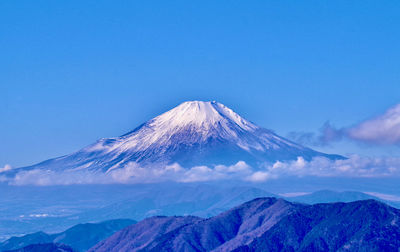 View of snowcapped mountain against sky