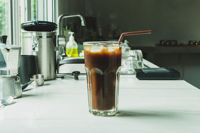 Close-up of drink on table