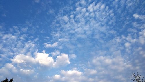 Low angle view of clouds in sky