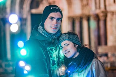 Portrait of a smiling young couple