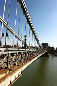 Low angle view of bridge over river