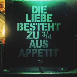 Information sign on wall