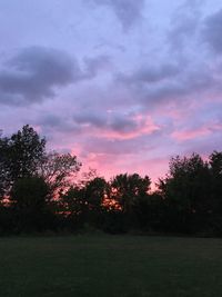 Scenic view of landscape against cloudy sky