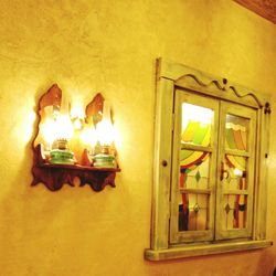 Close-up of illuminated lamp