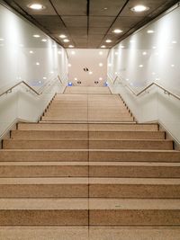 Low angle view of staircase in subway