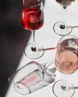 Close-up of wine glass on table