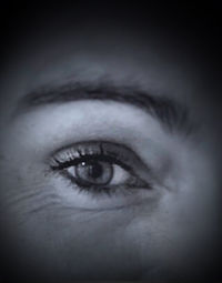 Close-up portrait of woman eye