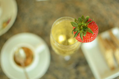 Close-up of food on table