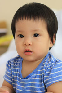 Close-up portrait of cute baby