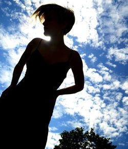 Low angle view of cloudy sky