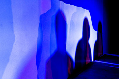 Close-up of blue wall
