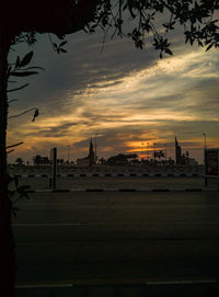 Scenic view of dramatic sky over city