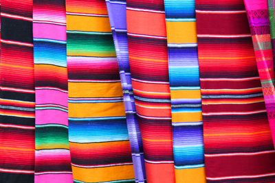 Full frame shot of multi colored textile