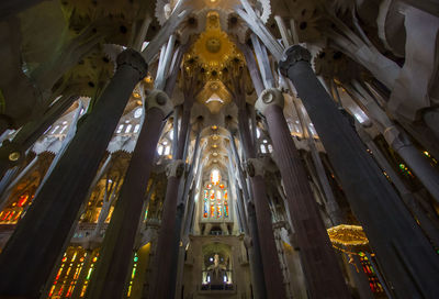 Low angle view of ceiling of cathedral