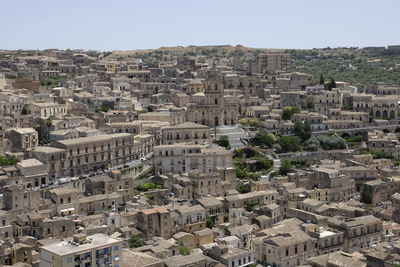 High angle view of townscape