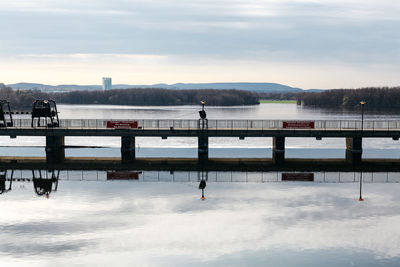 Scenic view of river against sky