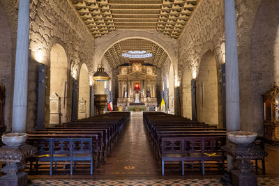 Interior of church