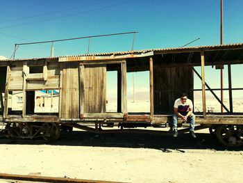 Full length of man against clear sky