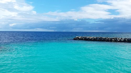 Scenic view of sea against sky