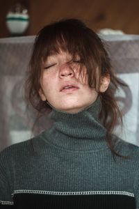 Close-up portrait of a mid adult woman
