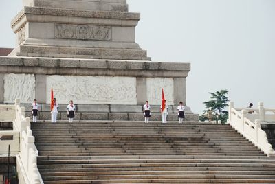 People at courtyard of temple