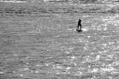 Full length of man on sea shore