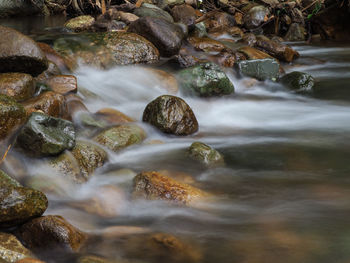 River flowing through rocks