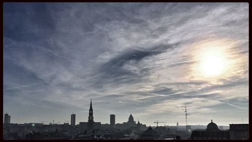 View of cityscape at sunset