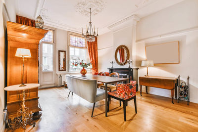 Table and chairs at home