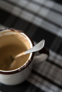 Close-up of coffee on table