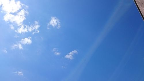 Low angle view of blue sky