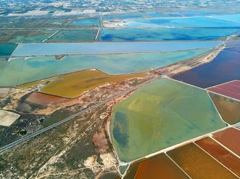 High angle view of sea shore