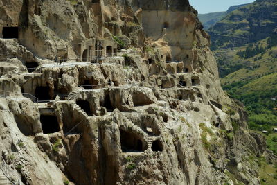 View of rock formation on mountain