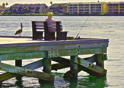 Pier in sea