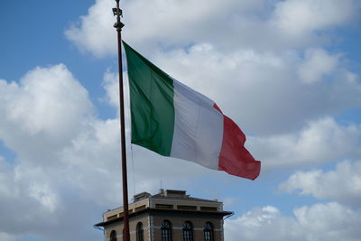 Italian flag fluttering