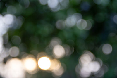 Defocused image of lights