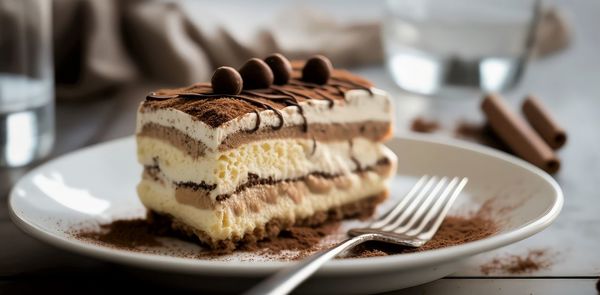 Close-up of dessert in plate on table