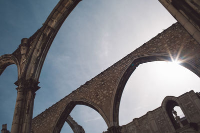 Low angle view of historical building against sky