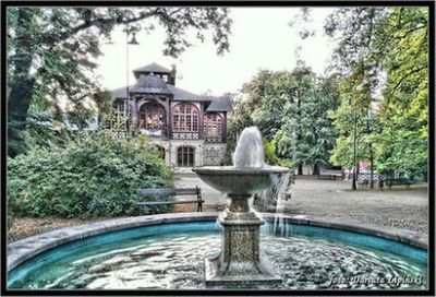 Fountain in front of building