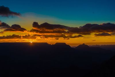 Scenic view of dramatic sky during sunset