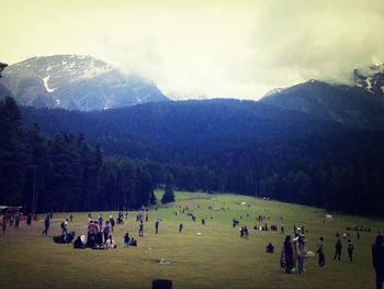 People enjoying at park