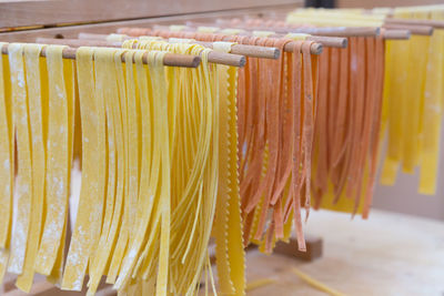 Close-up of yellow hanging