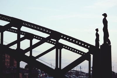 Low angle view of bridge against sky