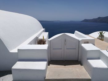 View of sea against clear sky