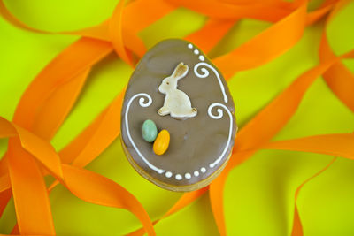 Full frame shot of yellow art