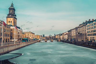 View of city in winter