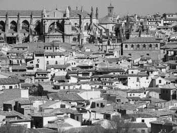 High angle shot of townscape