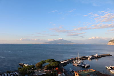 Yachts moored in sorrento