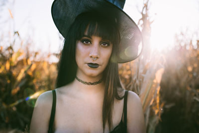 Portrait of beautiful young woman