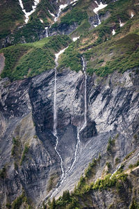 Scenic view of waterfall